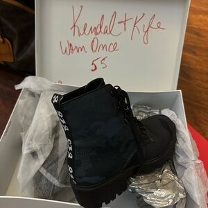 Kendall & Kylie Black High-Top Boots